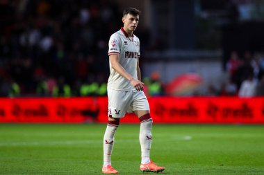 Sheffield United takımından Anel Ahmedhodi 8 Mayıs 2025 tarihinde Bristol City, Bristol, İngiltere 'de Sheffield United' a karşı oynanan yarı final maçında