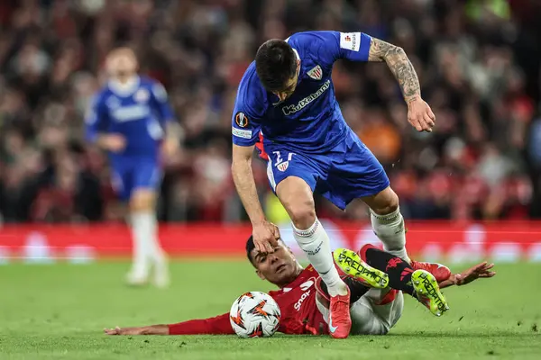 Manchester United - Manchester United - Athletic Bilbao karşılaşmasında Manchester United, Manchester, İngiltere 'nin Old Trafford kentinde oynanan UEFA Avrupa Ligi yarı final karşılaşmasında Atletizm Bilbao' nun rakibi Alejandro Garnacho ile karşılaştı.