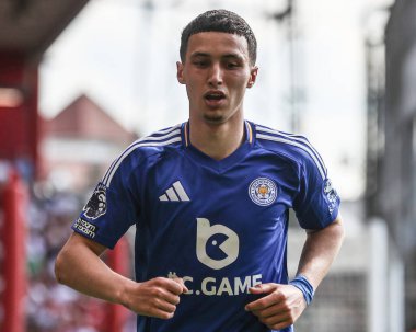Leicester City 'den Bilal El Khannouss Premier League maçı sırasında Nottingham Forest, Leicester City' ye karşı City Ground, Nottingham, 11 Mayıs 2025
