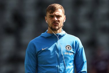 Chelsea 'den Kiernan Dewsbury-Hall, 11 Mayıs 2025' te İngiltere 'nin Newcastle kentindeki St. James' s Park 'ta oynanan Premier League maçı sırasında geldi.