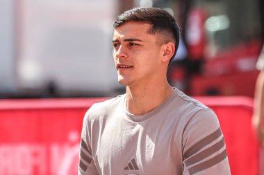 Nottingham Ormanı 'ndan Ramn Sosa Premier Lig maçı sırasında Nottingham Forest, Leicester City' ye karşı 11 Mayıs 2025 'te İngiltere' nin Nottingham şehrinde geldi.