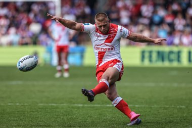 Hull KR 'dan Mikey Lewis, 10 Mayıs 2025' te LNER Halk Stadyumu 'nda oynanan Betfred Challenge Cup yarı final maçında gol atmayı başaramadı.