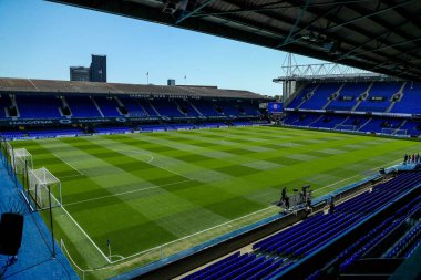 Ipswich Town, Ipswich Road, Ipswich, İngiltere 'de 10 Mayıs 2025 tarihinde Brentford' a karşı oynadığı Premier League maçından önce Portman Road 'un genel bir görüntüsü