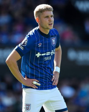 Ipswich Town 'dan George Hirst Premier Lig maçında Ipswich Town, Brentford' a karşı Ipswich Road, Ipswich, İngiltere, 10 Mayıs 2025