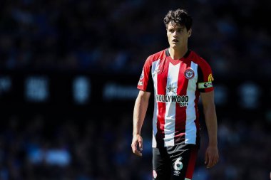 Brentford 'dan Christian Nrgaard Premier League maçında Ipswich Town, Brentford' a karşı Ipswich Road, Ipswich, İngiltere, 10 Mayıs 2025