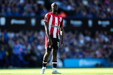 Brentford 'dan Yoane Wissa Premier Lig maçı sırasında Ipswich Town, Brentford' a karşı Ipswich Road, Ipswich, İngiltere, 10 Mayıs 2025
