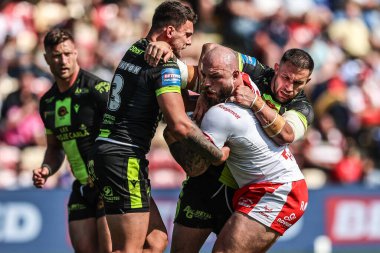 Hull KR 'dan Sam Luckley, 10 Mayıs 2025' te LNER Halk Stadyumu, York, Birleşik Krallık 'ta oynanan Betfred Challenge Kupası yarı final maçı Hull KR ve Catalans Dragons maçında elendi.