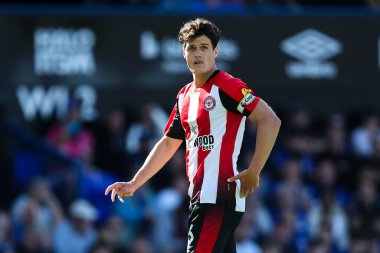 Brentford 'dan Christian Nrgaard Premier League maçında Ipswich Town, Brentford' a karşı Ipswich Road, Ipswich, İngiltere, 10 Mayıs 2025