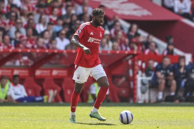 Nottingham Ormanı 'ndan İbrahim Sangar Premier Lig maçı sırasında Nottingham Forest, Leicester City' ye karşı City Ground, Nottingham, İngiltere, 11 Mayıs 2025