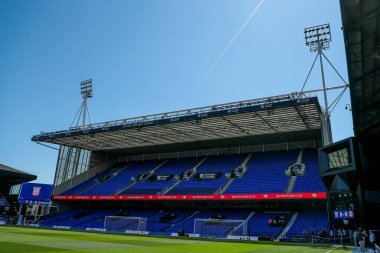 Ipswich Town, Ipswich Road, Ipswich, İngiltere 'de 10 Mayıs 2025 tarihinde Brentford' a karşı oynadığı Premier League maçından önce Portman Road 'un genel bir görüntüsü