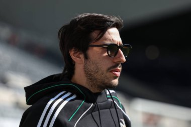Newcastle United takımından Sandro Tonali, 11 Mayıs 2025 'te İngiltere' deki St. James 's Park' ta oynanan Premier League karşılaşmasında Chelsea 'ye karşı Newcastle United' a geldi.