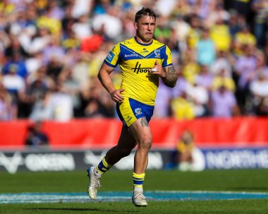 Warrington Wolves 'dan Sam Powell 11 Mayıs 2025' te İngiltere 'nin St. Helens şehrinde oynanan Betfred Challenge Kupası yarı final maçı Warrington Wolves - Leopards maçında