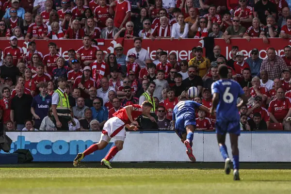Nottingham Ormanı 'ndan Chris Wood Premier Lig maçında Nottingham Forest' a karşı Leicester City, Nottingham, İngiltere 'de 11 Mayıs 2025 tarihinde oynanan maçta 2-1 berabere kaldı.