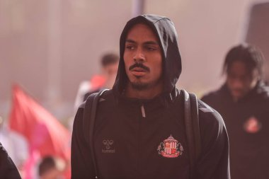 Sunderland 'dan Wilson Isidor, 13 Mayıs 2025' te İngiltere 'nin Sunderland kentinde oynanan Sunderland-Coventry City maçında Sky Bet Şampiyonası yarı final maçına geldi.