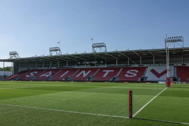 Betfred Süper Lig 'in 11. Raundunda St Helens' e karşı Catalans Dragons maçı sırasında St Helens Stadyumu, St Helens, İngiltere, 15 Mayıs 202