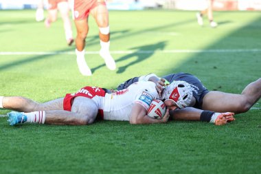 St. Helens 'ten George Whitby, 15 Mayıs 202' de St Helens - Catalans Dragons maçında Betfred Süper Lig müsabakasında sahaya çıkıyor.