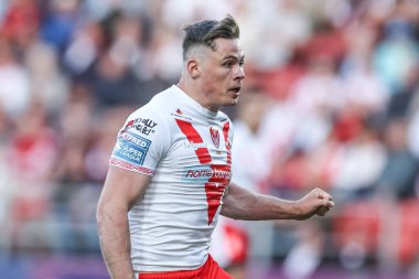 St. Helens 'den Jack Welsby, 15 Mayıs 202' de St Helens - Catalans Dragons maçında St. Helens - All Wicked Stadyumu 'nda maç yapıyor.