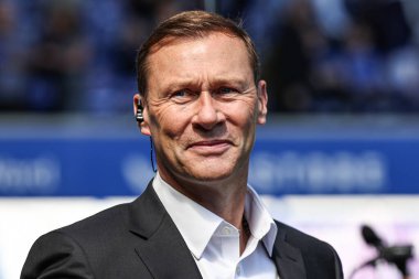 Everton 'ın eski oyuncusu Duncan Ferguson, 18 Mayıs 2025' te Goodison Park, Liverpool, İngiltere 'de oynanan Everton-Southampton Premier League maçı öncesinde