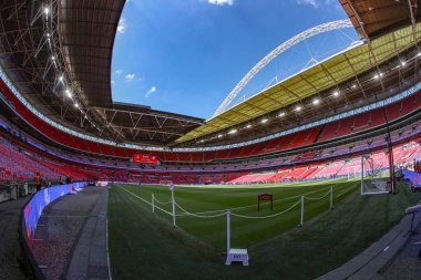 Wembley Stadyumu 'nun, 17 Mayıs 202 tarihinde Wembley, Londra' da oynanan ve Manchester City 'ye karşı oynanan FA Cup final maçı öncesinde genel bir görüntüsü.