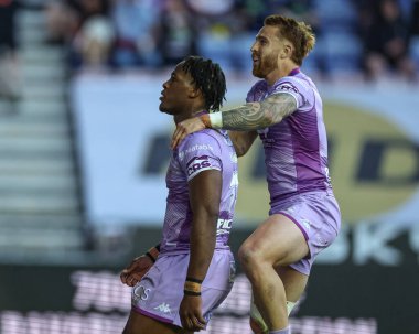 Wigan Warriors 'dan Junior Nsemba, 16 Mayıs 2025' te İngiltere 'nin Wigan kentinde oynanan The Brick Community Stadyumu' nda Wigan Warriors 'a karşı oynadığı 11.