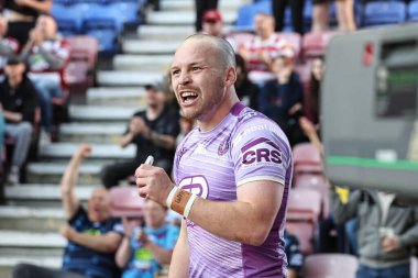 Wigan Warriors 'dan Liam Marshall, 16 Mayıs 2025' te İngiltere 'nin Wigan kentinde oynanan The Brick Community Stadyumu' nda Wigan Warriors 'a karşı oynadığı 11.