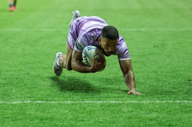 Wigan Warriors 'dan Kruise Leeming, İngiltere' nin Wigan şehrinde 16 Mayıs 2025 'te oynanan The Brick Community Stadyumu' nda Wigan Warriors 'a karşı oynadığı 11.