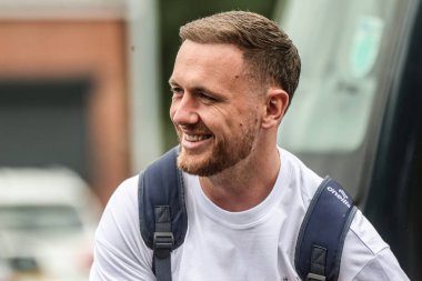 Warrington Wolves 'tan Ben Currie, 18 Mayıs 2025' te Birleşik Krallık 'ın Wakefield Stadyumu' nda oynanan 11. Betfred Süper Lig karşılaşmasında Wakefield Trinity vs Warrington Wolves 'a karşı.