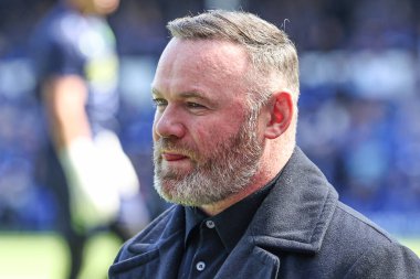 Everton 'ın eski oyuncusu Wayne Rooney, 18 Mayıs 2025' te Goodison Park, Liverpool, İngiltere 'de oynanan Everton-Southampton Premier League maçı öncesinde