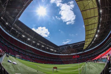 Wembley Stadyumu 'nun, 17 Mayıs 202 tarihinde Wembley, Londra' da oynanan ve Manchester City 'ye karşı oynanan FA Cup final maçı öncesinde genel bir görüntüsü.