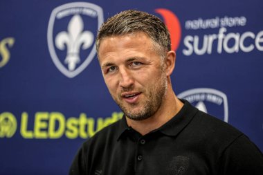 Sam Burgess Warrington Wolves 'un baş antrenörü, 18 Mayıs 202' de Wakefield, İngiltere 'deki DIY Kitchens Stadyumu' nda oynanan 11.