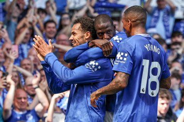 Everton 'dan Iliman Ndiaye, 18 Mayıs 2025' te Goodison Park, Liverpool, İngiltere 'de oynanan Premier League maçında Everton' a karşı Southampton maçında 2-0 'lık galibiyet golünü kutluyor.