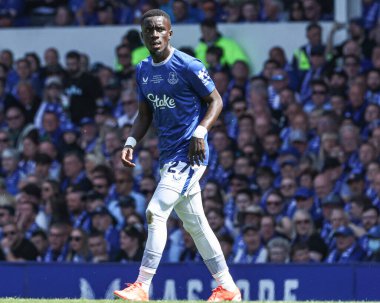 Everton 'dan Idrissa Gueye Premier League maçı sırasında Everton, Southampton' a karşı Goodison Park, Liverpool, İngiltere, 18 Mayıs 2025