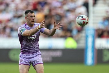 Wigan Warriors takımından Harry Smith, İngiltere 'nin Wigan kentindeki The Brick Community Stadyumu' nda Wigan Warriors 'a karşı oynadığı 11.