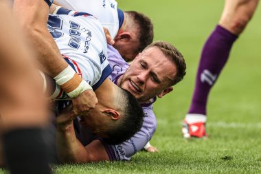 Warrington Wolves takımından Ben Currie, 18 Mayıs 202 'de İngiltere' nin Wakefield şehrinde oynanan 11. Betfred Süper Lig karşılaşmasında Wakefield Trinity vs Warrington Wolves 'a karşı mücadele etti.