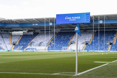 18 Mayıs 202 'de King Power Stadyumu' nda Leicester City ile Ipswich Town arasındaki Premier League karşılaşması öncesinde King Power Stadyumu 'nun genel bir görüntüsü.