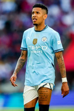 Manchester City 'den Savinho, 17 Mayıs 202' de İngiltere 'nin Wembley Stadyumu' nda oynanan ve Manchester City 'ye karşı oynanan Uluslararası Kupa Finali' ne bakıyor.