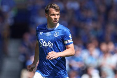 Everton 'dan Samus Coleman Premier Lig maçı sırasında Everton, Southampton' a karşı Goodison Park, Liverpool, İngiltere, 18 Mayıs 2025