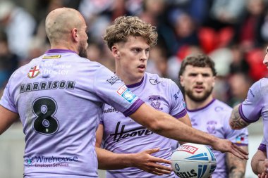 Warrington Wolves takımından Arron Lindop, 18 Mayıs 202 'de İngiltere' nin Wakefield kentindeki DIY Kitchens Stadyumu 'nda oynanan 11.