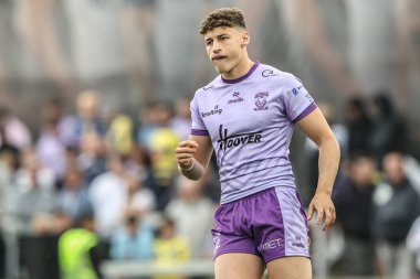Warrington Wolves 'tan Zack Gardner 11. Betfred Süper Lig karşılaşmasında Wakefield Trinity, Warrington Wolves' a karşı DIY Kitchens Stadyumu, Wakefield, İngiltere, 18 Mayıs 2025