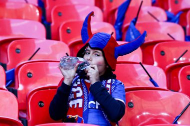 Crystal Palace taraftarları, 17 Mayıs 202 'de Wembley, Londra' daki Manchester City 'ye karşı oynanan Emirates FA Cup final maçı öncesinde Wembley Stadyumu' na geldiler.