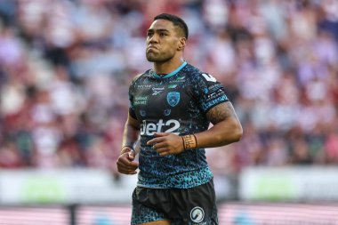 Leagh Leoparlarından Joe Ofahengaue, Betfred Süper Lig 11. Raundunda Wigan Warriors, Leigh Leopards 'a karşı Brick Community Stadyumu, Wigan, İngiltere, 16 Mayıs 2025