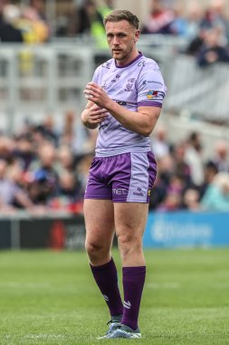 Warrington Wolves 'tan Ben Currie Betfred Süper Lig 11. Raundunda Wakefield Trinity, Warrington Wolves' a karşı DIY Kitchens Stadyumu, Wakefield, İngiltere, 18 Mayıs 2025