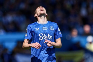 Everton 'dan James Garner, 18 Mayıs 2025' te Goodison Park, Liverpool, İngiltere 'de oynanan Premier League maçında Everton' a karşı Southampton maçında depresif oldu.