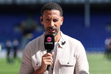 18 Mayıs 2025 'te Goodison Park, Liverpool' da oynanan Premier League maçında Everton ve Southampton maçı öncesinde The Winslowe Hotel 'in önünde Everton taraftarları