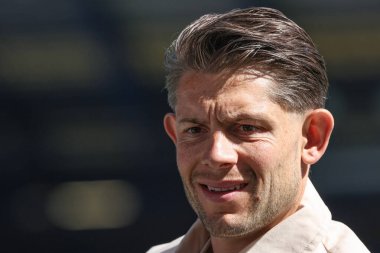 Everton 'dan James Tarkowski Premier Lig maçı öncesinde Everton, Southampton' a karşı Goodison Park, Liverpool, İngiltere, 18 Mayıs 2025