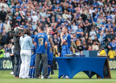 Premier Lig maçı sırasında Leicester City, Ipswich Town 'a karşı King Power Stadyumu, Leicester, İngiltere, 18 Mayıs 202