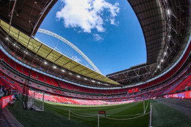 Wembley Stadyumu 'nun, 17 Mayıs 202 tarihinde Wembley, Londra' da oynanan ve Manchester City 'ye karşı oynanan FA Cup final maçı öncesinde genel bir görüntüsü.