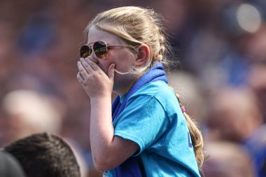 18 Mayıs 2025 'te Goodison Park, Liverpool' da oynanan Premier League maçında Everton ve Southampton maçı öncesinde The Winslowe Hotel 'in önünde Everton taraftarları