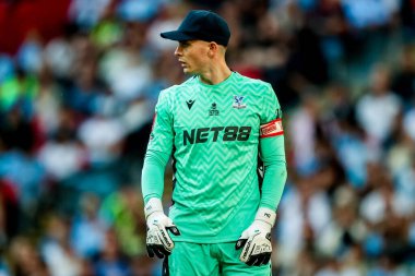 Crystal Palace 'dan Dean Henderson, 17 Mayıs 202' de İngiltere 'nin Wembley Stadyumu' nda oynanan ve Manchester City 'ye karşı oynanan FA Cup final maçında görülüyor.