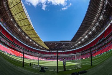 Wembley Stadyumu 'nun, 17 Mayıs 202 tarihinde Wembley, Londra' da oynanan ve Manchester City 'ye karşı oynanan FA Cup final maçı öncesinde genel bir görüntüsü.